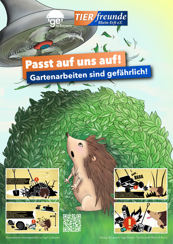 Du betrachtest gerade Igel und andere Gartenbewohner schützen – gerade im Frühjahr/Herbst