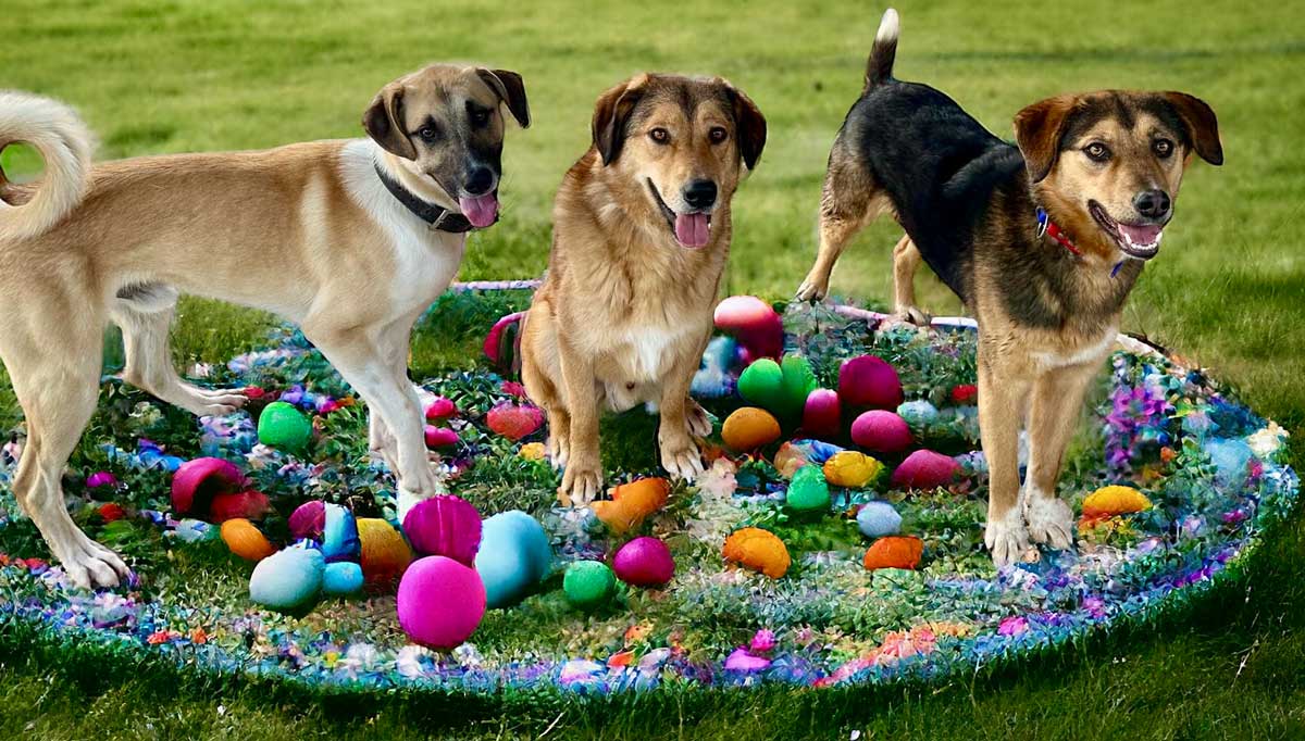 Du betrachtest gerade Wunschstrauß mit Osterwünschen im Tierheim